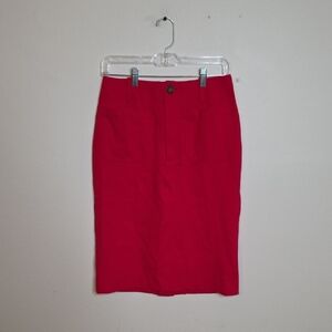 Maeve Colette Size Small Vibrant Red Pencil Skirt